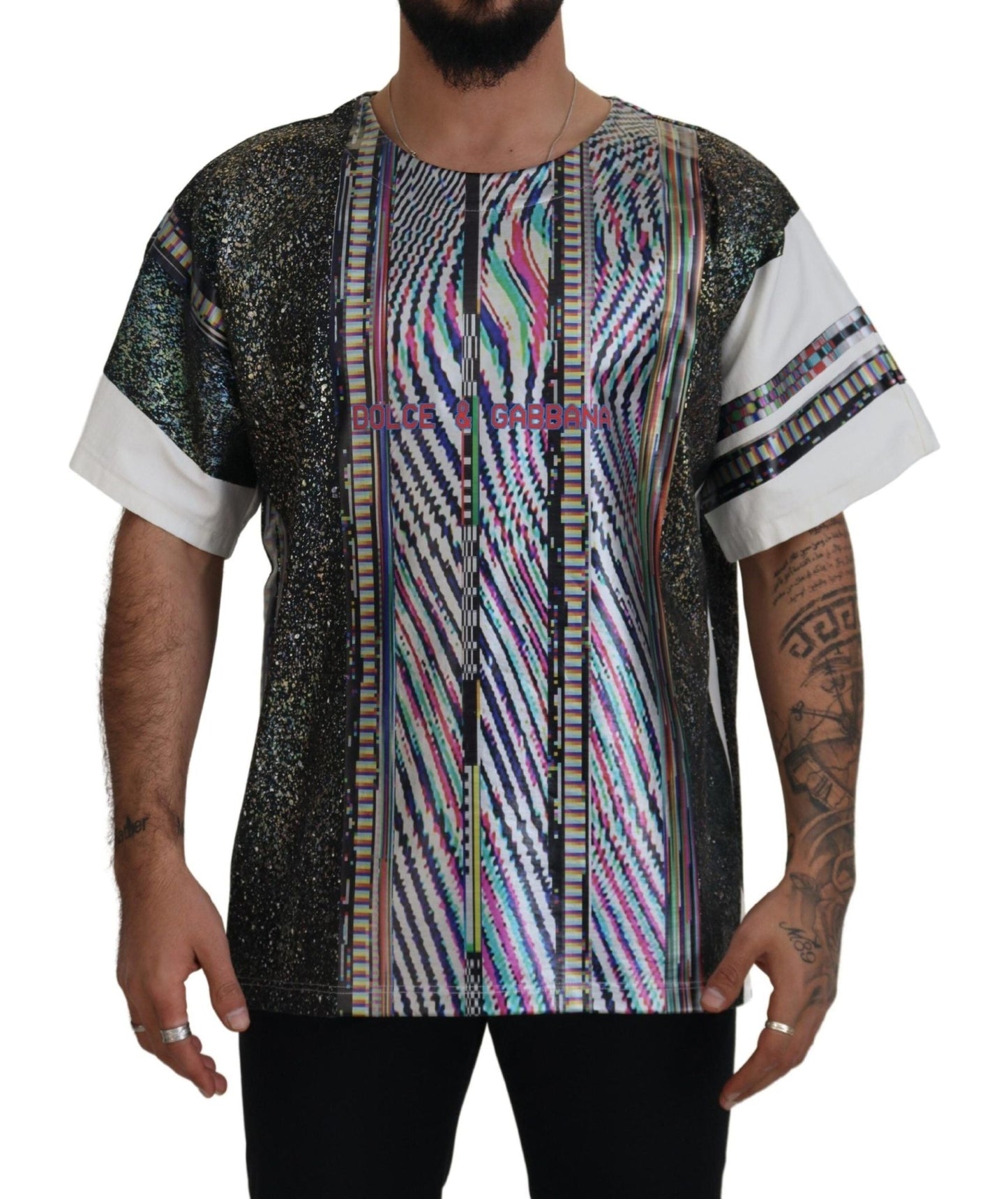 Dolce & Gabbana Multicolor Patterned Short Sleeves T-shirt