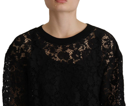 Dolce & Gabbana Elegant Black Long Sleeve Blouse Top