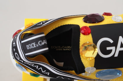 Dolce & Gabbana Exquisite Yellow Techno Fabric Sneakers