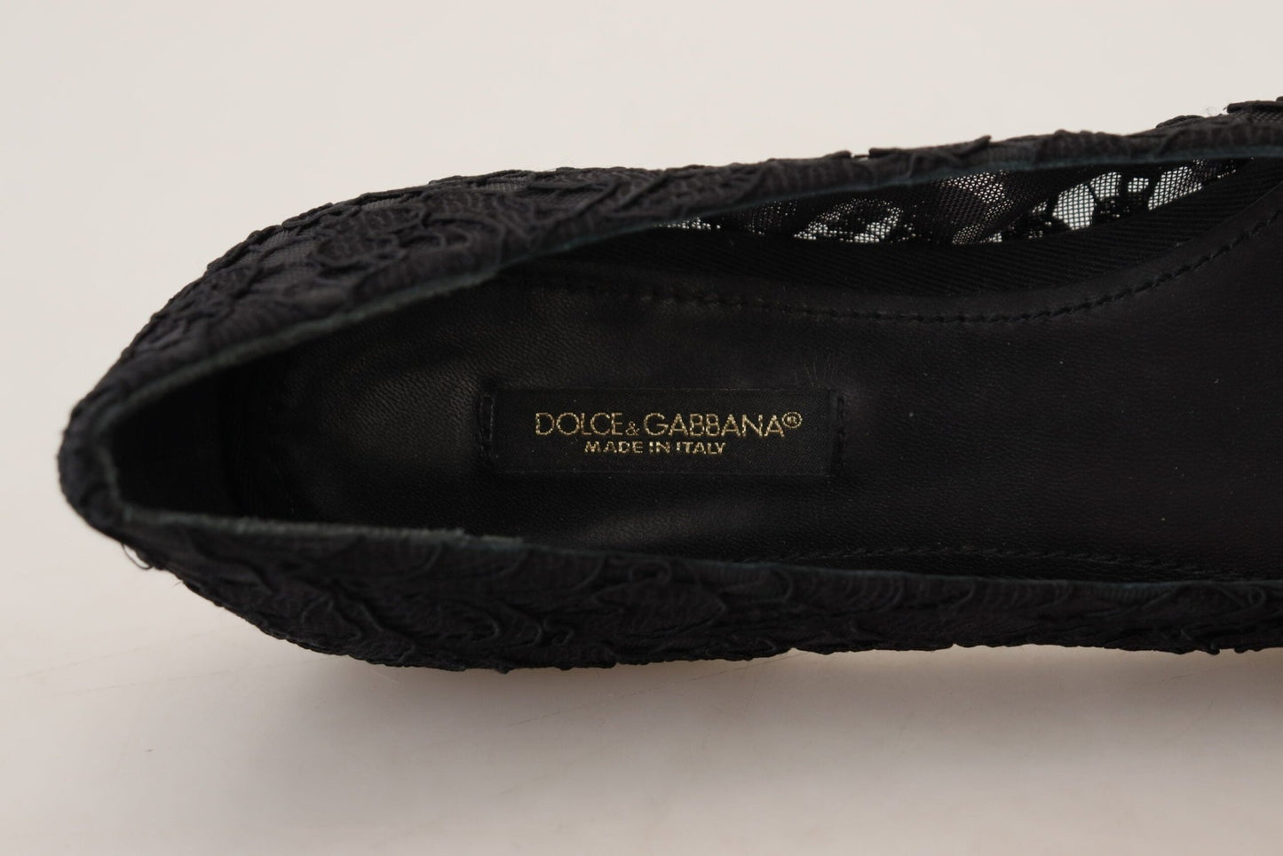 Dolce & Gabbana Elegant Floral Lace Flat Vally Shoes