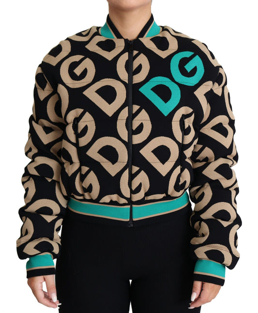 Dolce & Gabbana Chic Multicolor Quilted Bomber Jacket