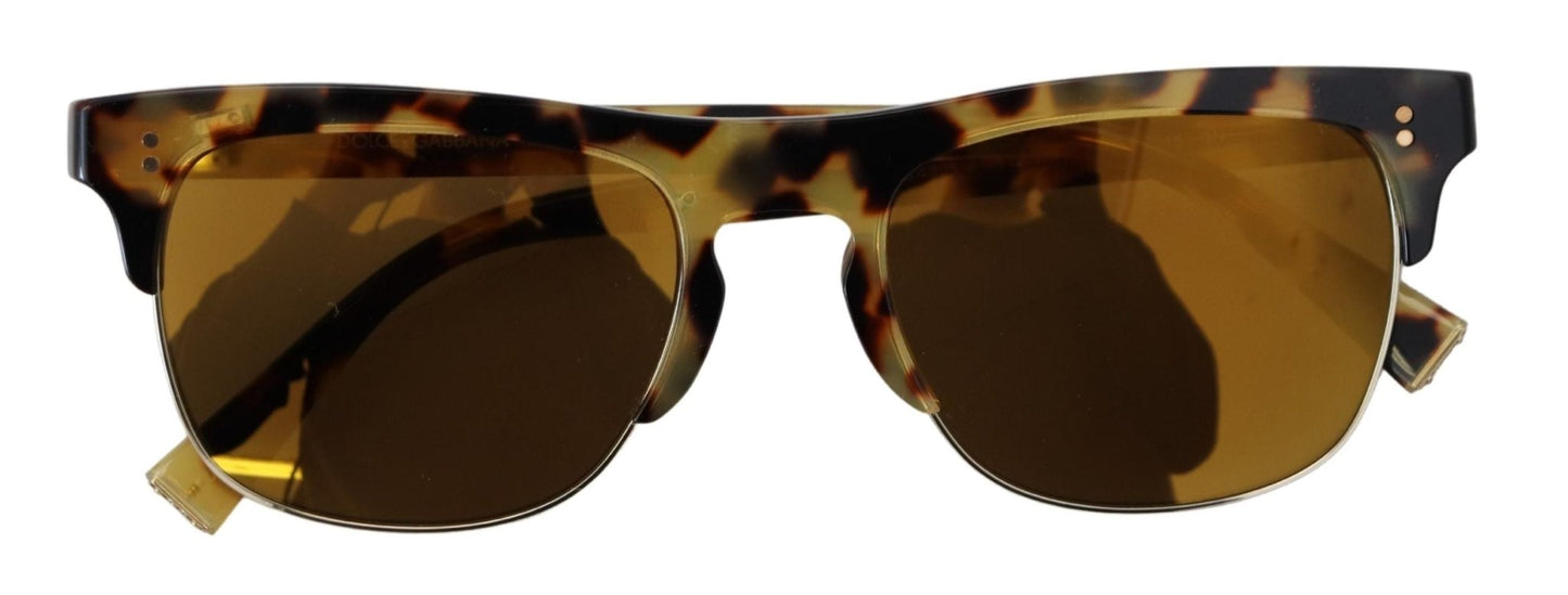 Dolce & Gabbana Brown Gold Acetate Havana DG430A Sunglasses