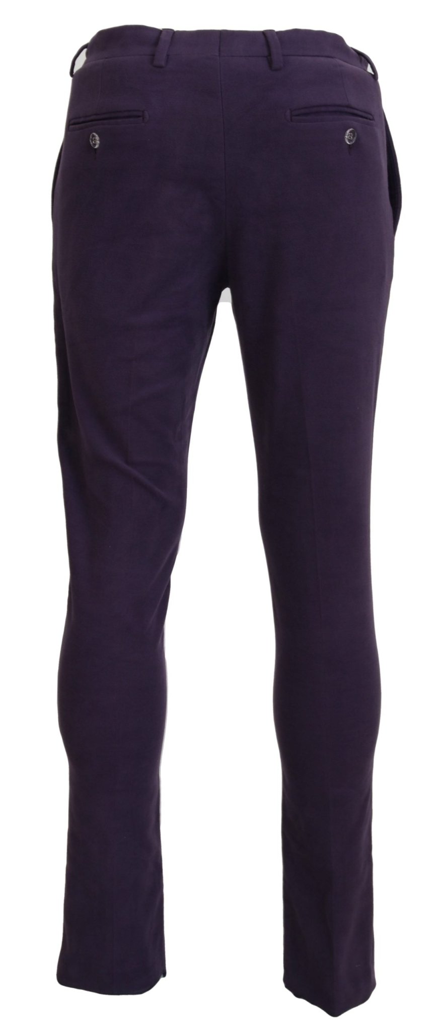 BENCIVENGA Purple Pure Cotton Tapered Mens Pants