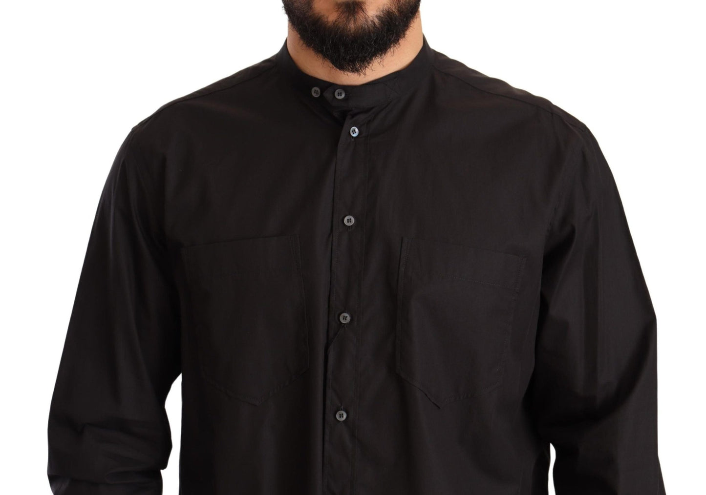 Dolce & Gabbana Elegant Black 100% Cotton Men's Shirt