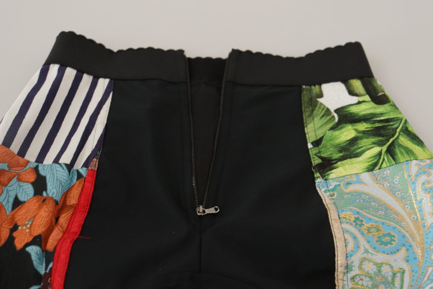 Dolce & Gabbana Multicolor Patchwork Jacquard Nylon Shorts