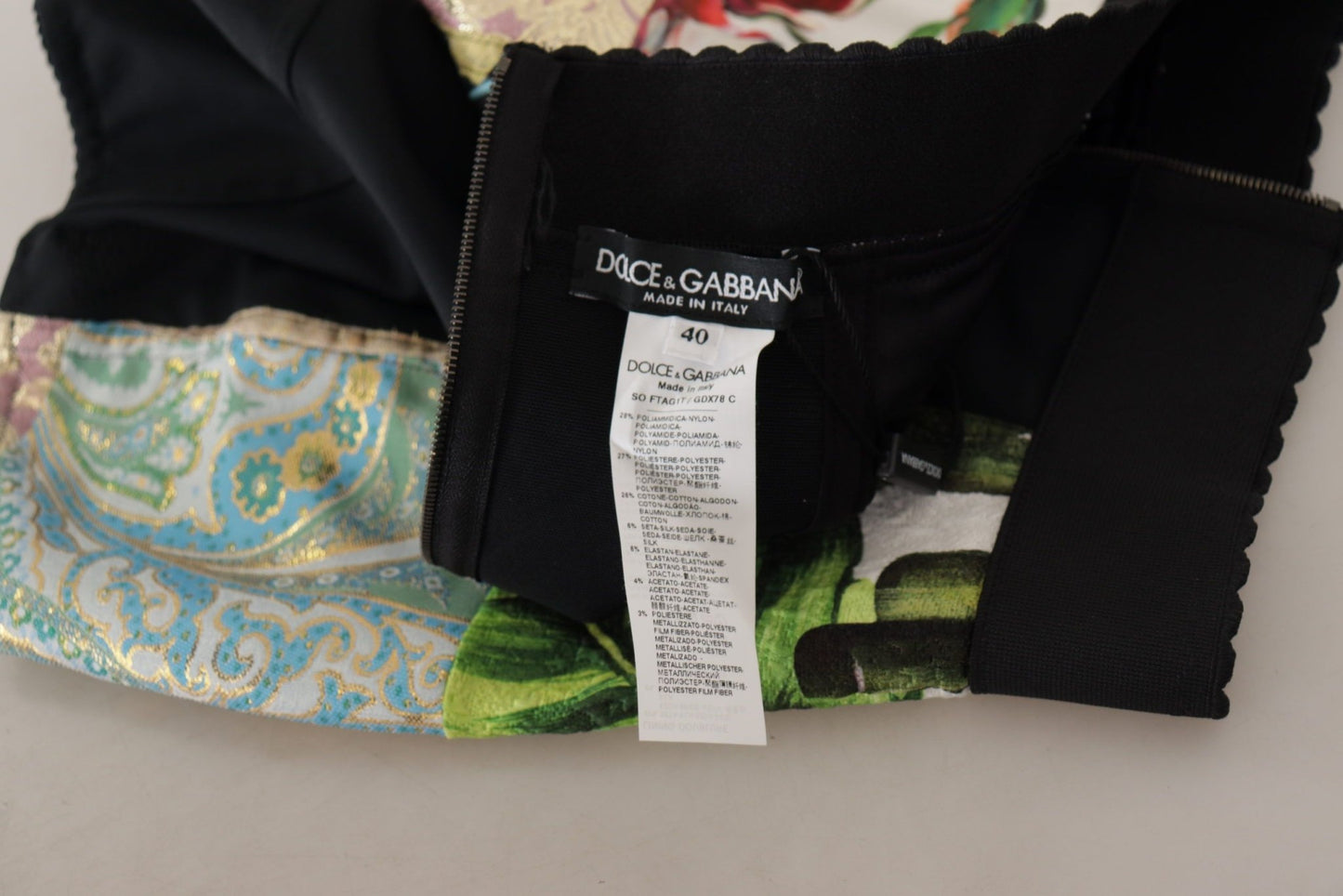Dolce & Gabbana Multicolor Patchwork Jacquard Nylon Shorts