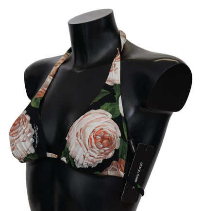 Dolce & Gabbana Elegant Floral Print Bikini Top