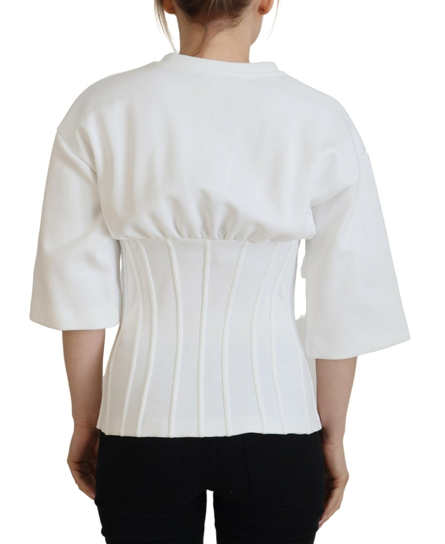 Dolce & Gabbana Elegant Corset Top T-Shirt Blouse
