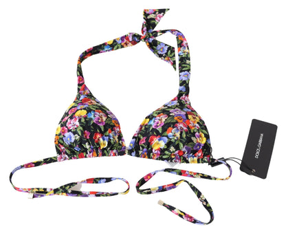 Dolce & Gabbana Chic Floral Printed Bikini Top