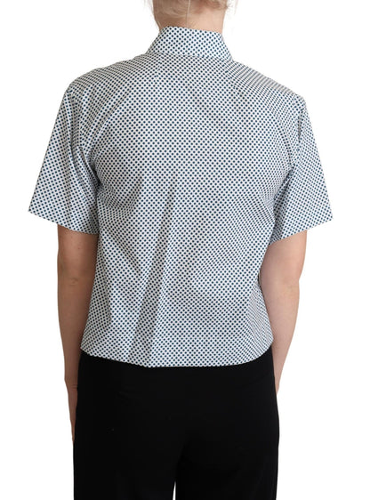 Dolce & Gabbana Elegant Polka Dot Cotton Polo Shirt