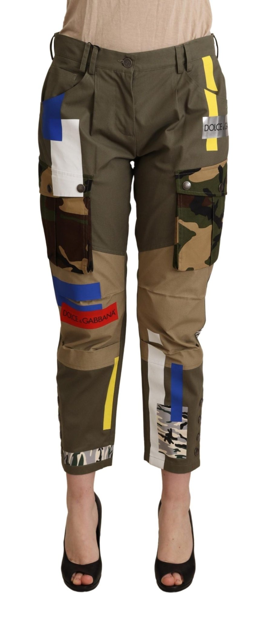 Dolce & Gabbana Green Military Cargo Trouser Cotton Pants