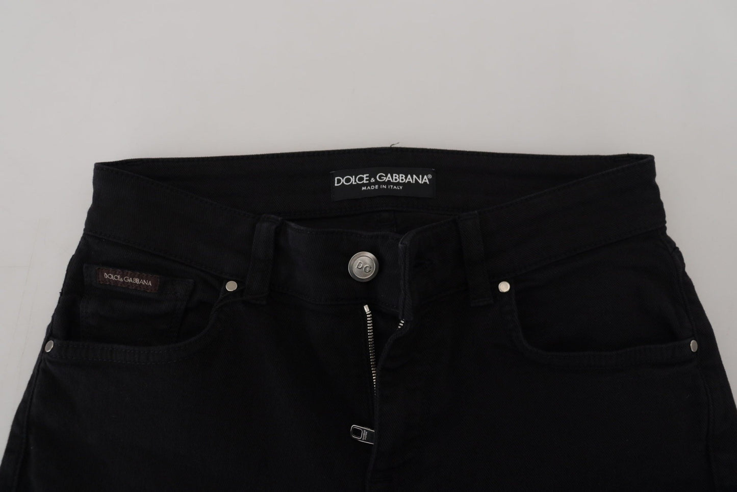Dolce & Gabbana Black Cotton Skinny Women Denim Jeans