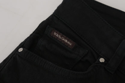 Dolce & Gabbana Black Cotton Skinny Women Denim Jeans