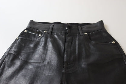Dolce & Gabbana Black Washed High Waist Skinny Denim Pants