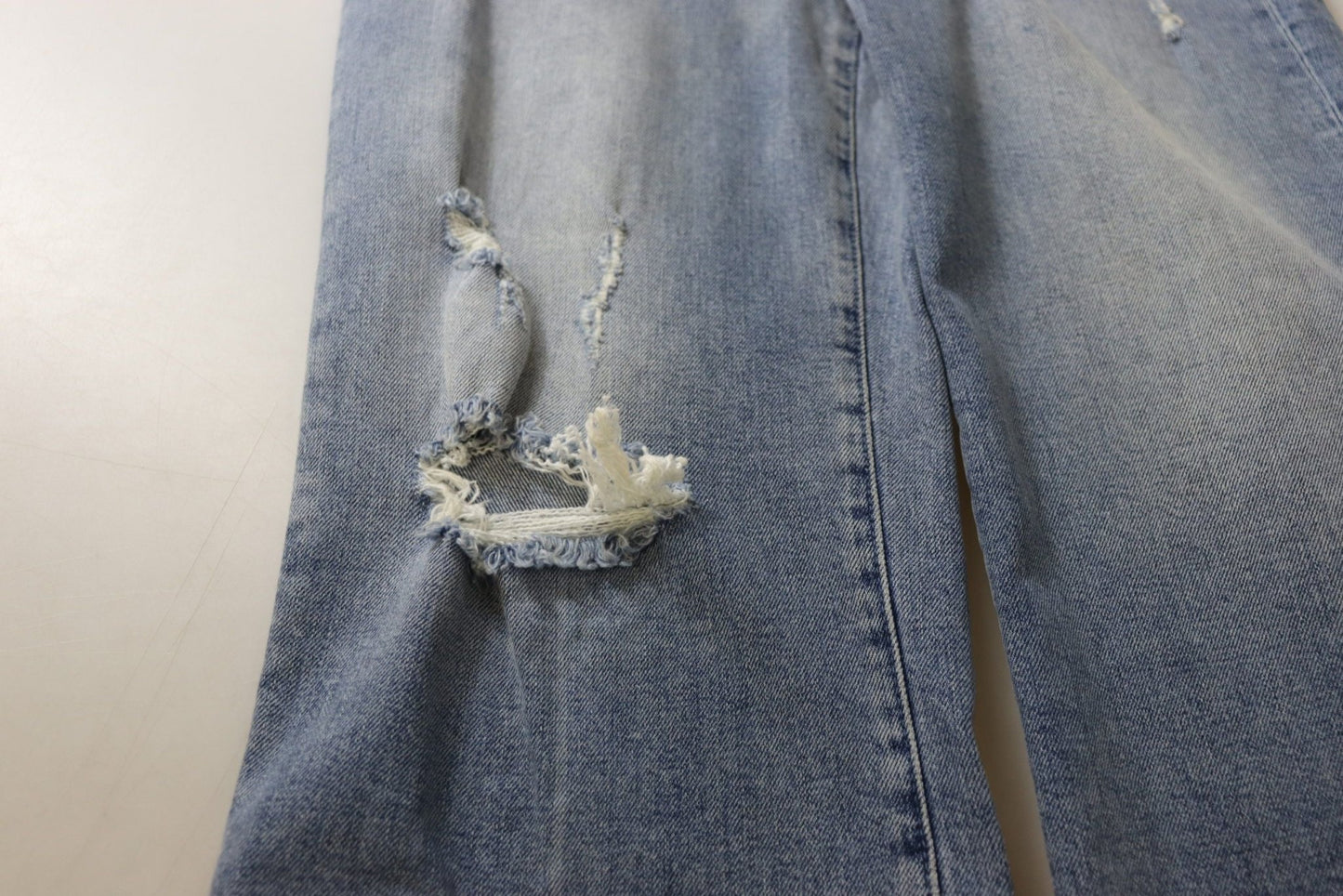 Dolce & Gabbana Blue Washed High Waist Cropped Denim Jeans