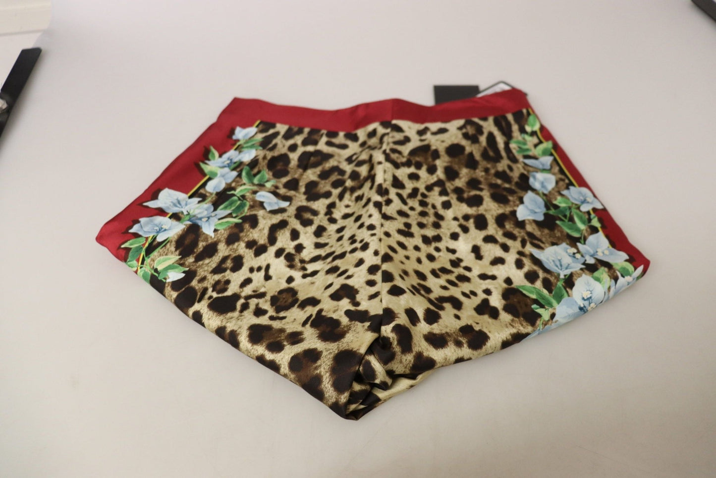 Dolce & Gabbana Multicolor Leopard Flora Printed Mid Waist Trouser Pants