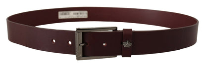Dolce & Gabbana Elegant Brown Leather Designer Belt