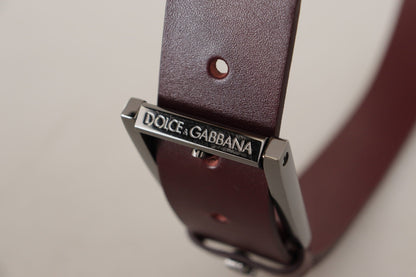 Dolce & Gabbana Elegant Brown Leather Designer Belt