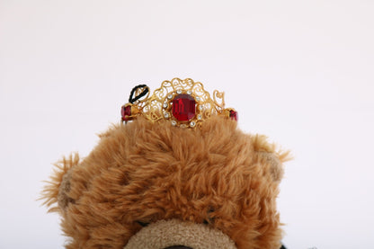 Dolce & Gabbana Teddy Bear Gold Crystal  Crown Tiara Diadem Hair Band