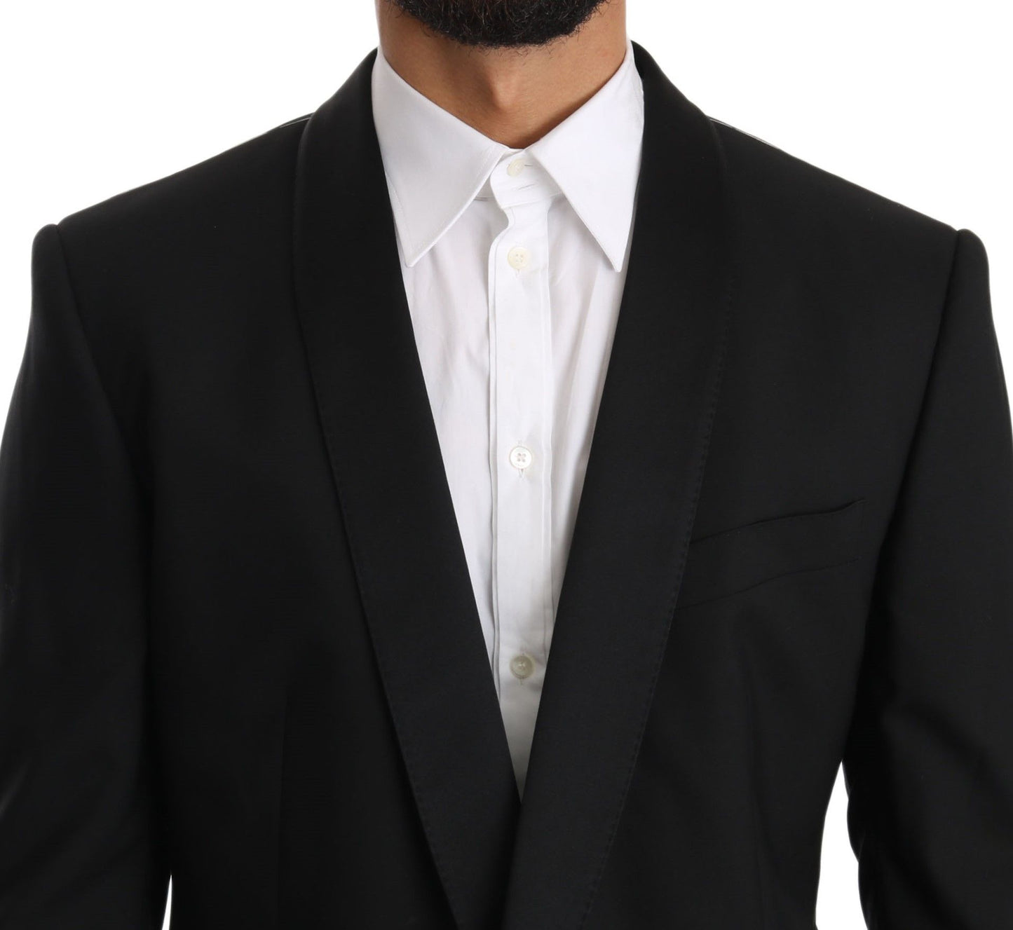 Dolce & Gabbana Elegant Black Slim Fit Martini Suit Set