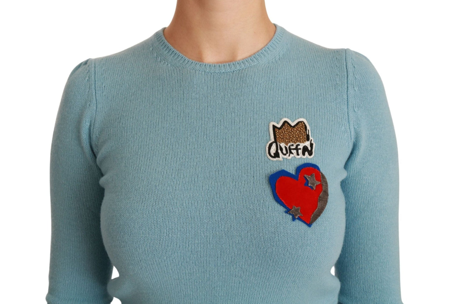 Dolce & Gabbana Queen Heart Beaded Wool Sweater