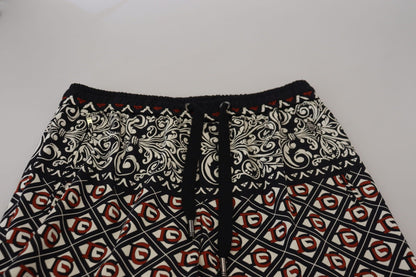 Dolce & Gabbana Multicolor Baroque Sweatpants Jogging Pants