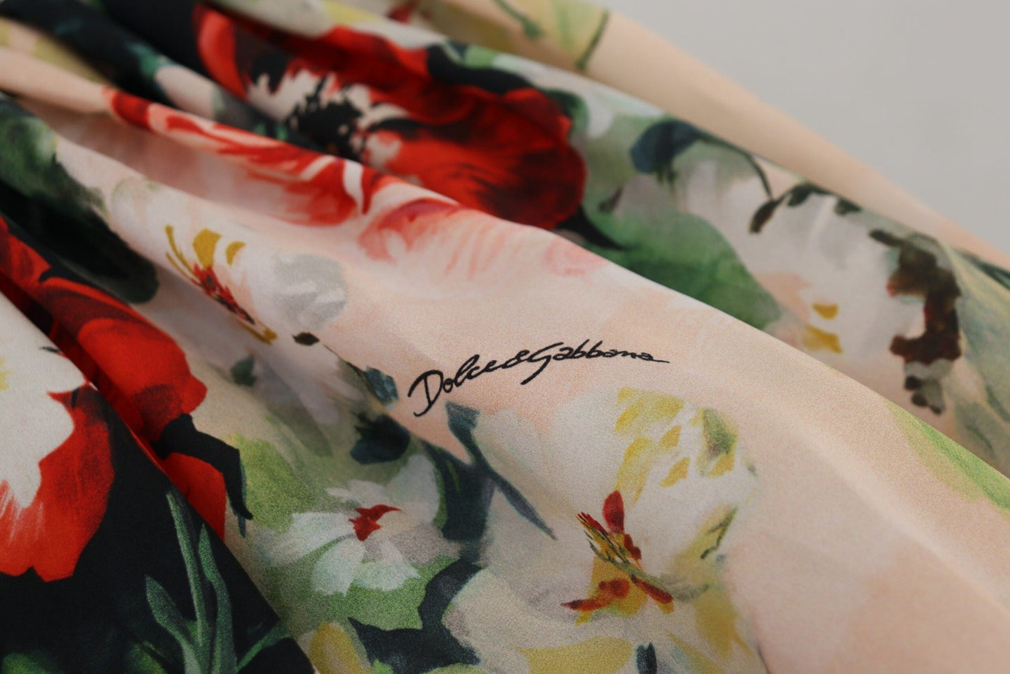 Dolce & Gabbana Exquisite High Waist Floral Silk Skirt