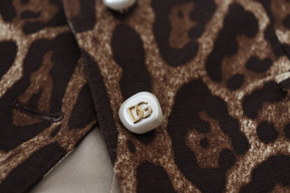 Dolce & Gabbana High Waist Leopard Mini Skirt