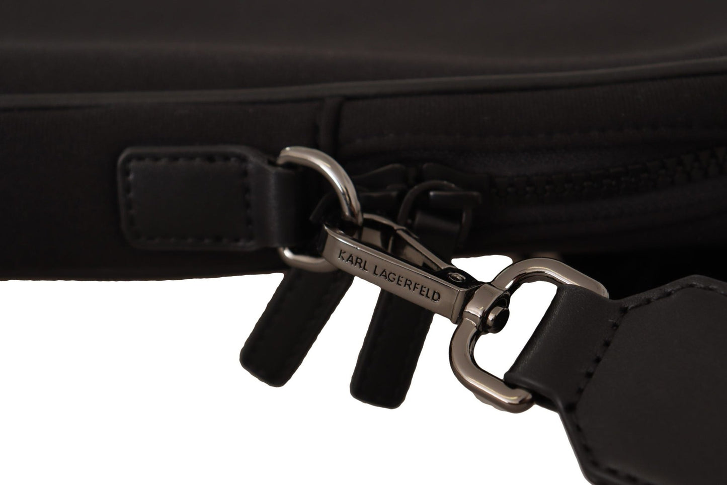 Karl Lagerfeld Sleek Nylon Laptop Crossbody Bag For Sophisticated Style