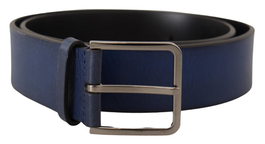 Dolce & Gabbana Elegant Italian Leather Belt in Blue