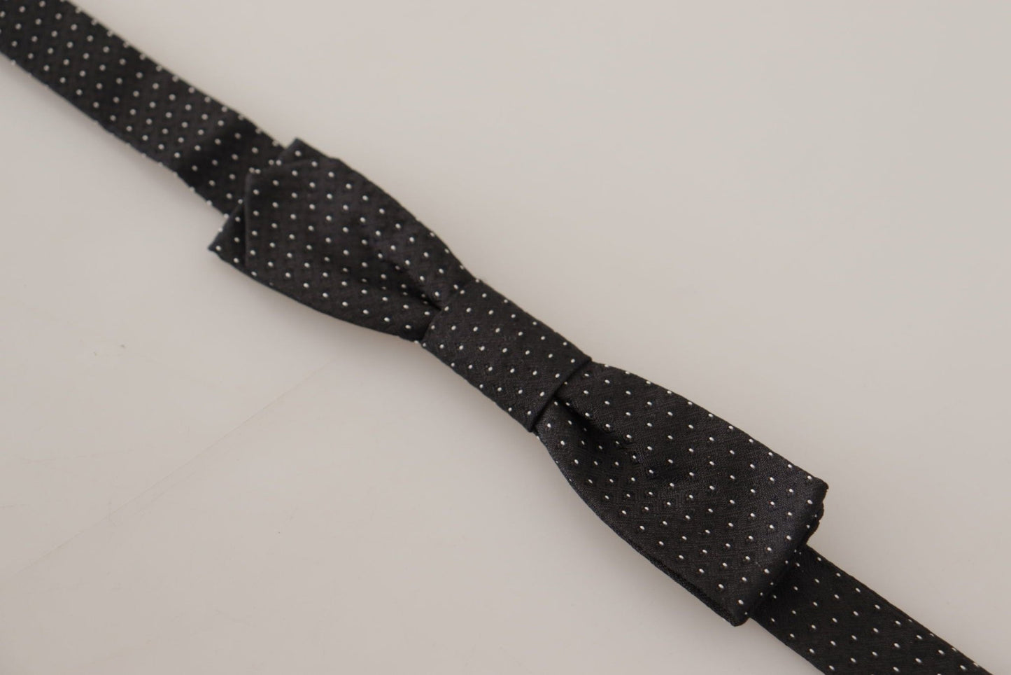 Dolce & Gabbana Elegant Black and White Silk Bow Tie