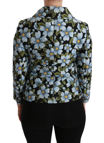 Dolce & Gabbana Elegant Floral Brocade Blazer Coat Jacket