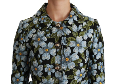 Dolce & Gabbana Elegant Floral Brocade Blazer Coat Jacket