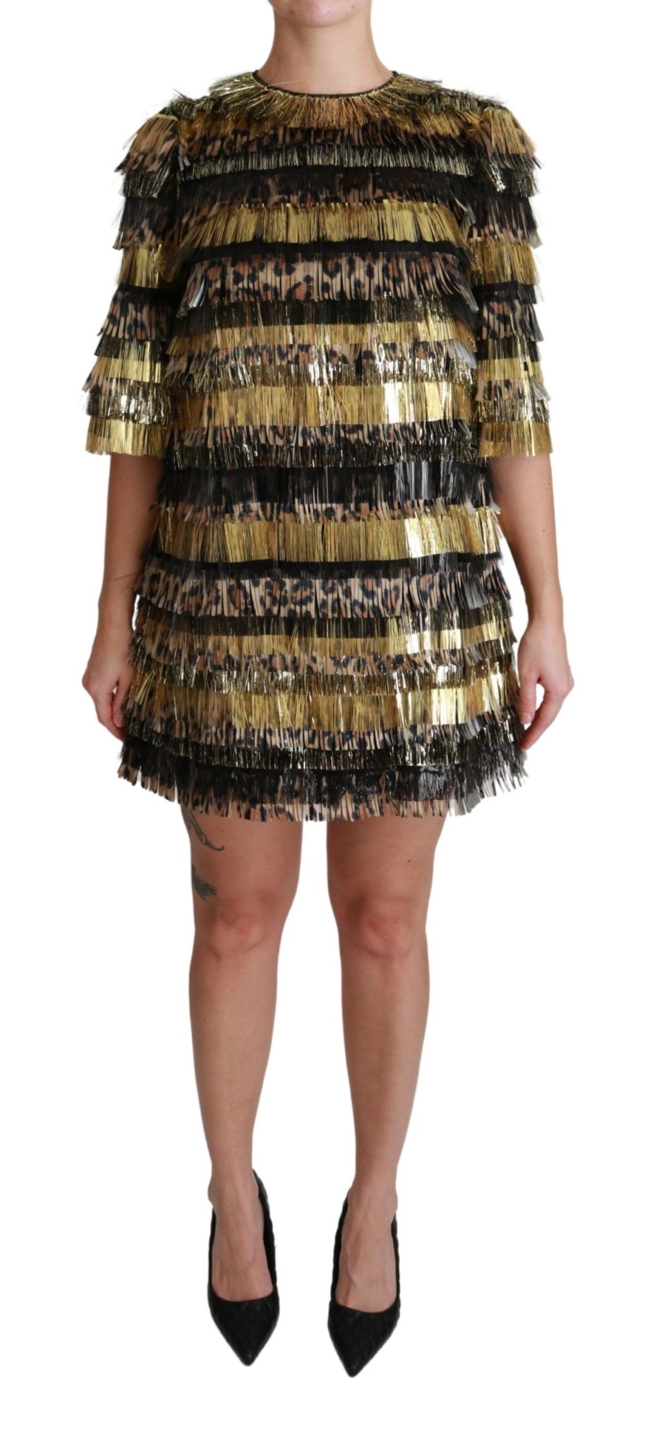 Dolce & Gabbana Elegant Sheath Mini Leopard Dress