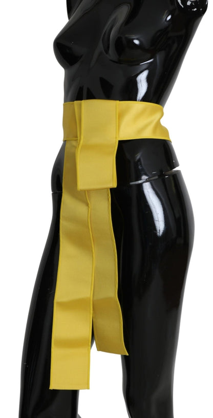 Dolce & Gabbana Chic Silk Yellow Women's Elegant Belt