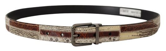 Dolce & Gabbana Multicolor Patchwork Snakeskin Belt
