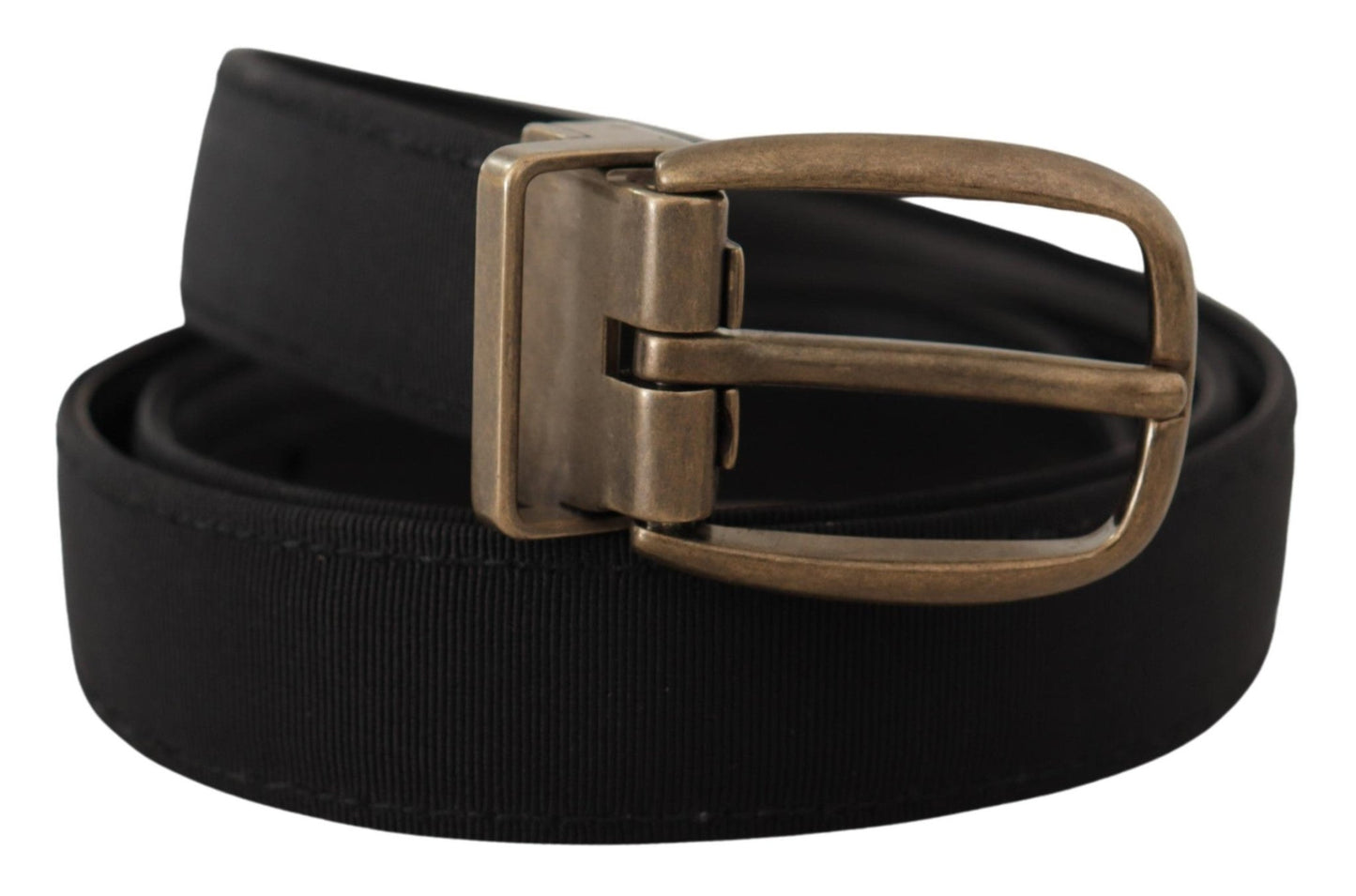 Dolce & Gabbana Elegant Grosgrain Leather Belt - Black