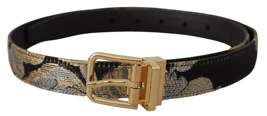 Dolce & Gabbana Multicolored Jacquard Leather Belt