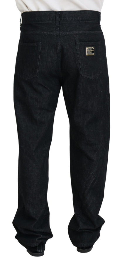 Dolce & Gabbana Black Washed Cotton Men Casual Denim Jeans