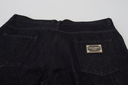 Dolce & Gabbana Black Washed Cotton Men Casual Denim Jeans