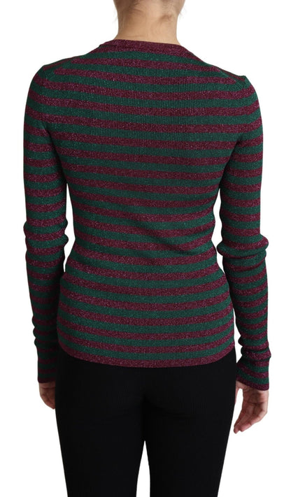 Dolce & Gabbana Elegant Maroon Crewneck Sweater