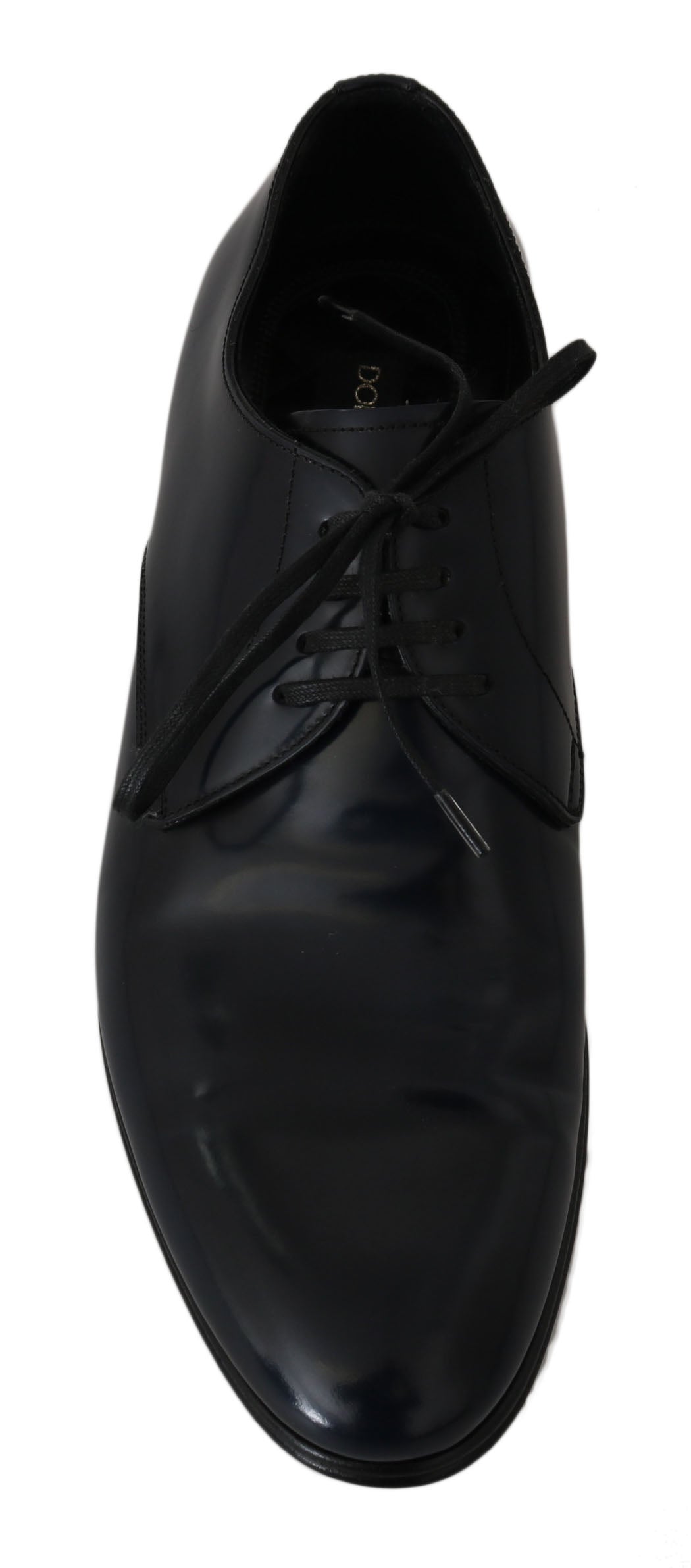 Dolce & Gabbana Blue Leather Dress Derby Formal Mens Shoes
