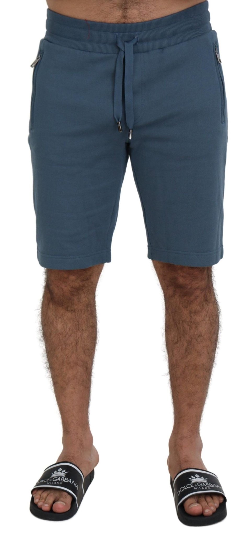 Dolce & Gabbana Blue Cotton Bermuda Casual Mens Shorts