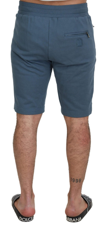 Dolce & Gabbana Blue Cotton Bermuda Casual Mens Shorts