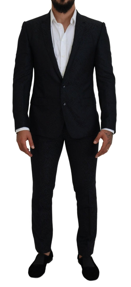 Dolce & Gabbana Sleek Martini Style Wool-Silk Men's Suit