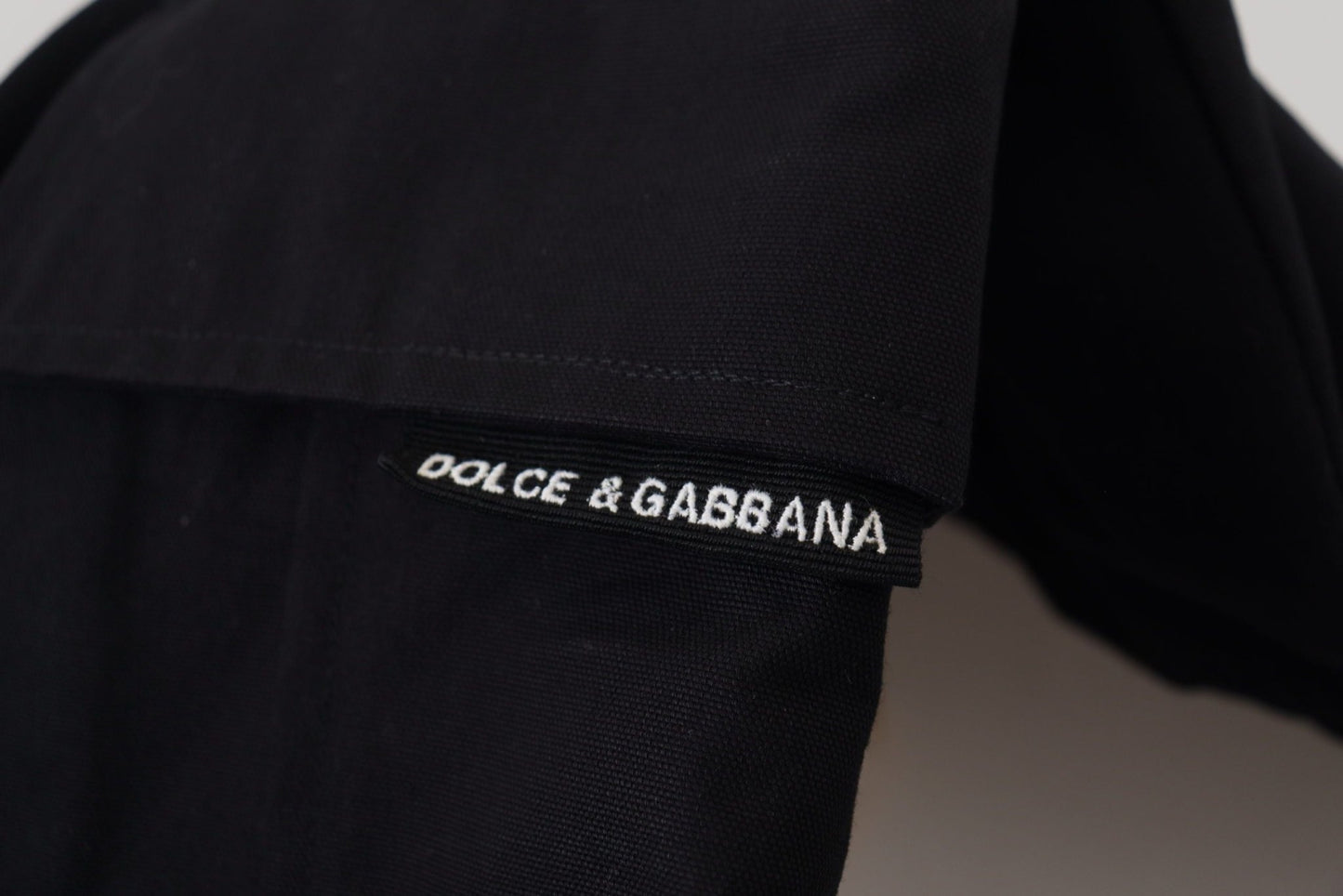 Dolce & Gabbana Black Cotton Bermuda Cargo Shorts
