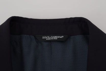 Dolce & Gabbana Elegant Dark Blue Martini Blazer