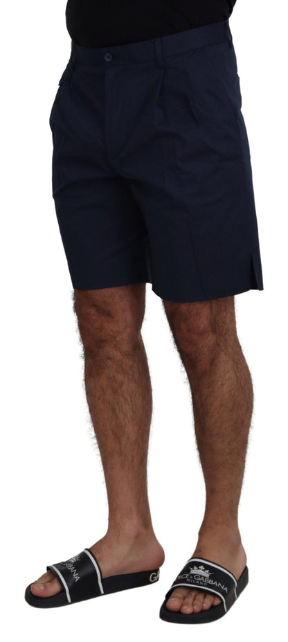 Dolce & Gabbana Blue Chinos Cotton Stretch Casual Shorts