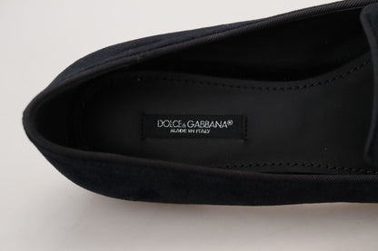 Dolce & Gabbana Chic Velvet Crystal-Embellished Loafers