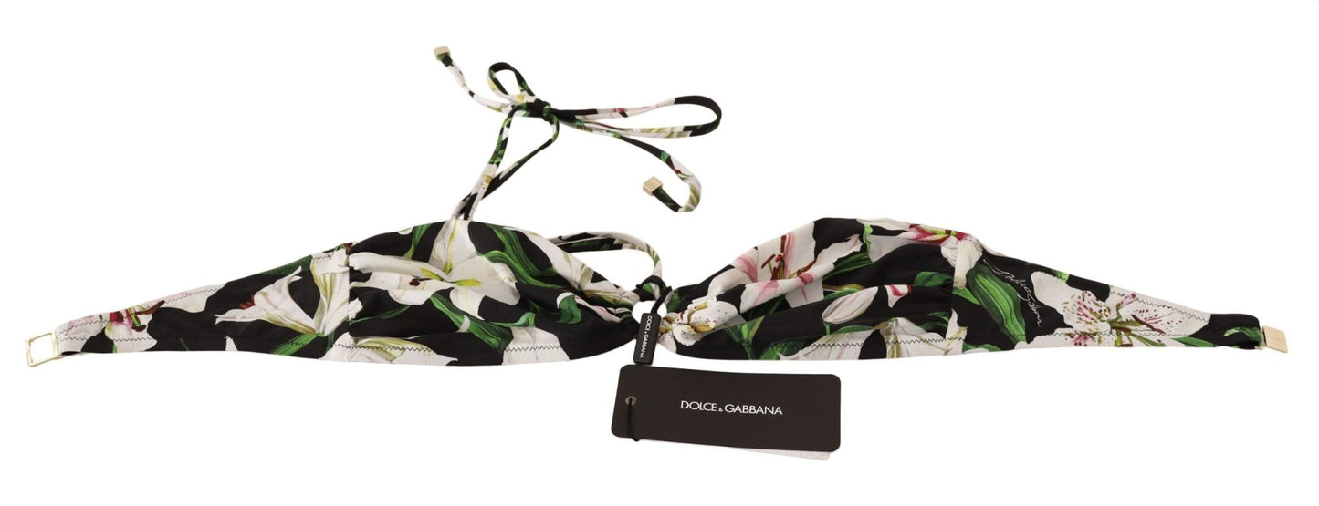 Dolce & Gabbana Exquisite Floral Print Bikini Top